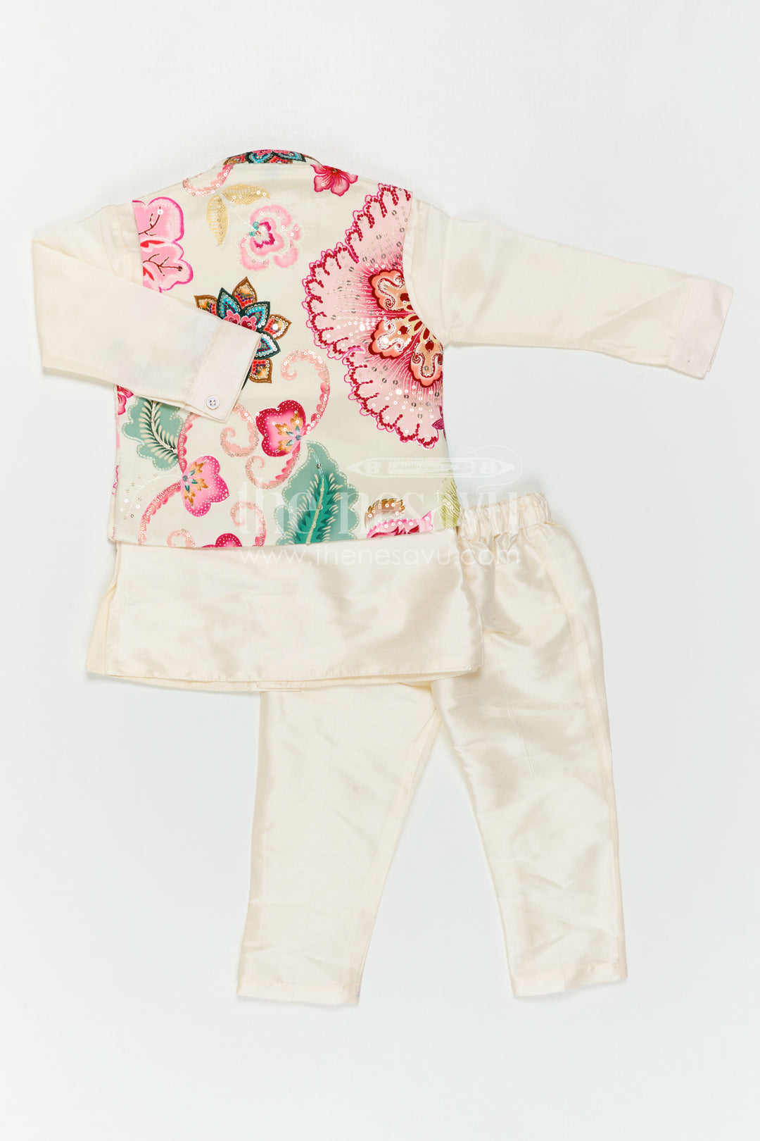 Boys Kurta Set with Jacket for Weddings and Festive Occasions