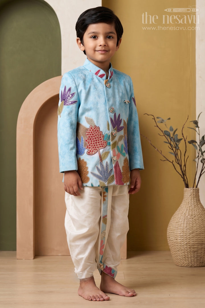 Boys Sherwani Set for Festive Occasions and Weddings