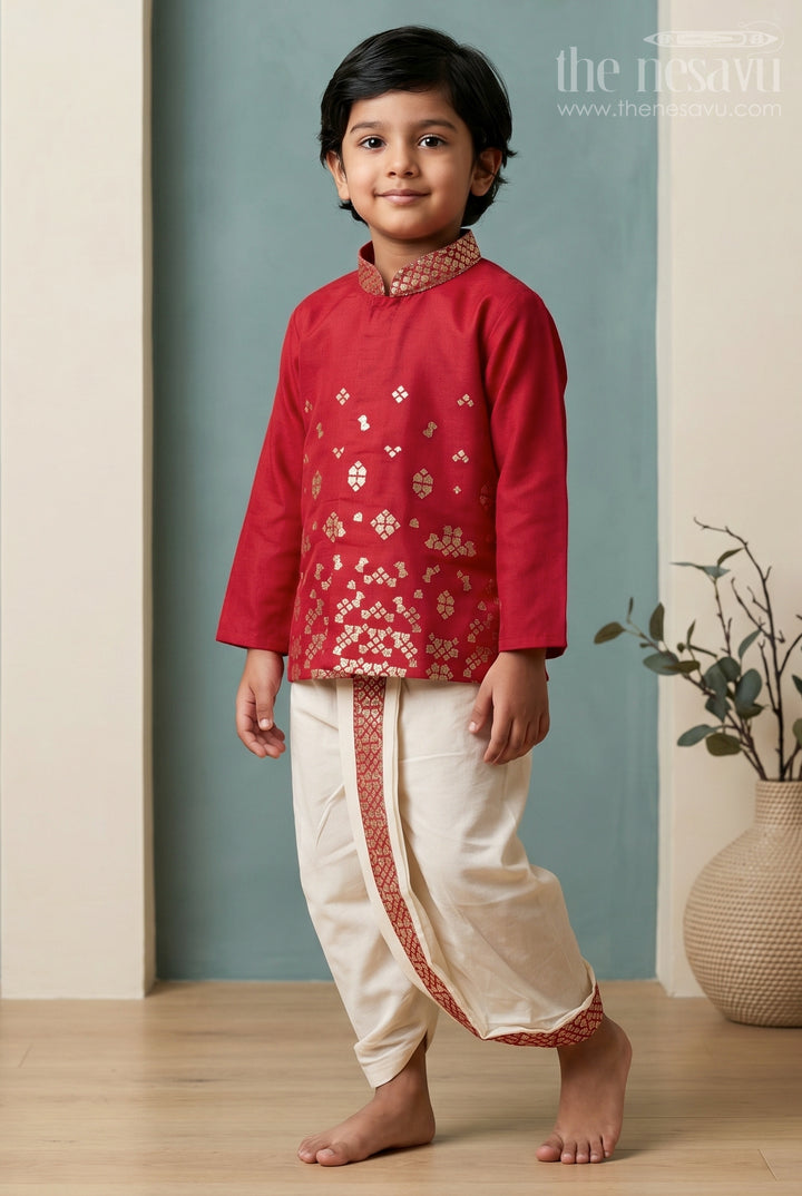 Kids Festive Dothi Set for Weddings and Cultural Functions