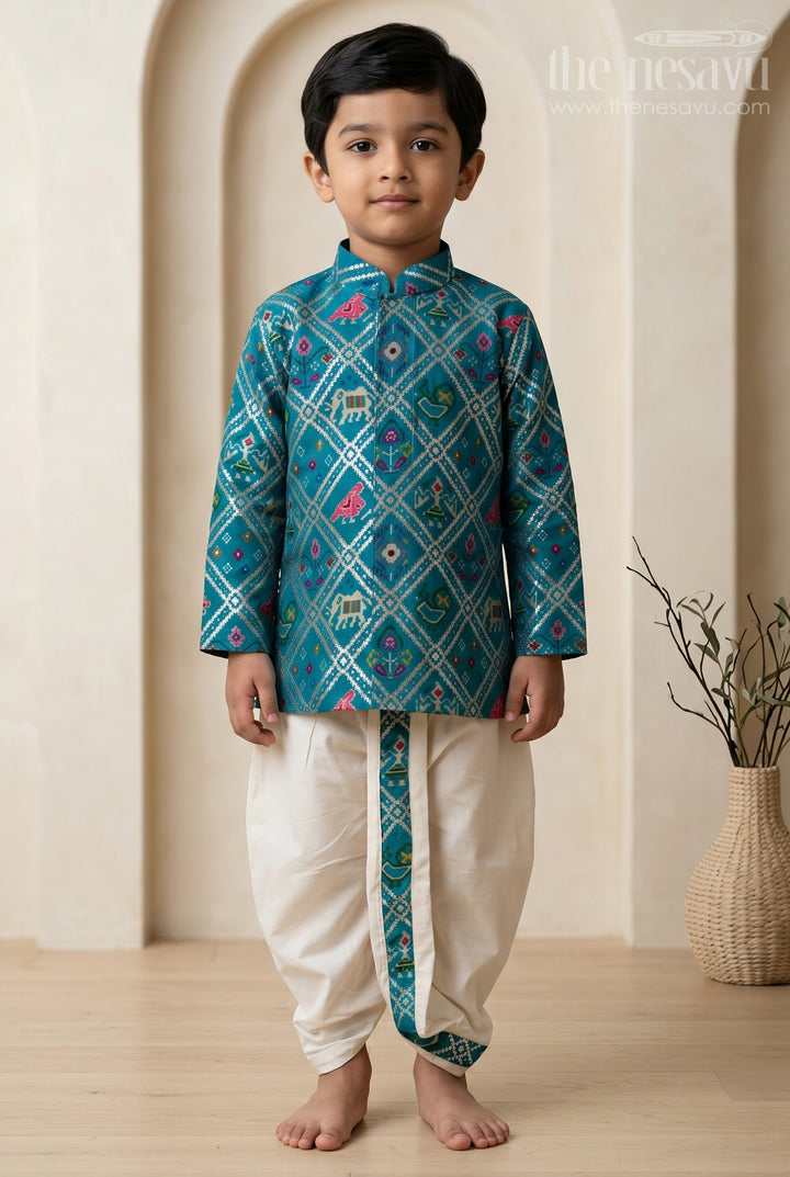 Toddler Boys Festive Dothi Set for Traditional Celebrations