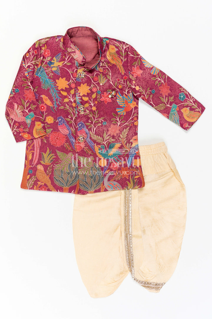 Toddler Boy Sherwani Set for Festive Occasions and Weddings