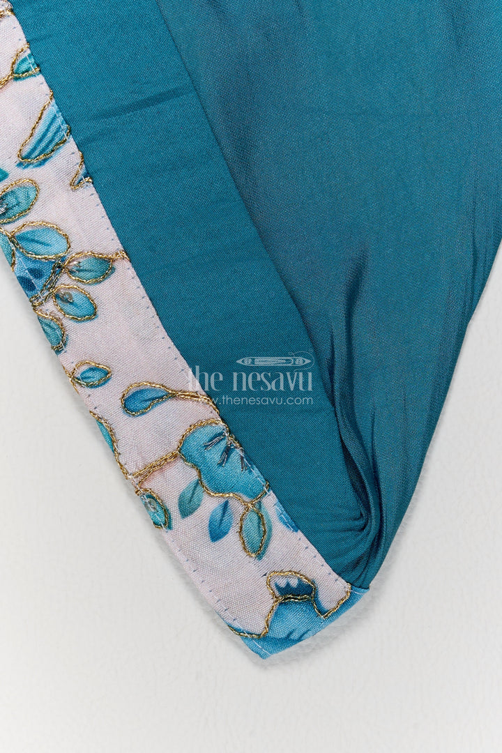 Boys Dhoti Kurta Set for Kids with Elephant Detailing in Blue