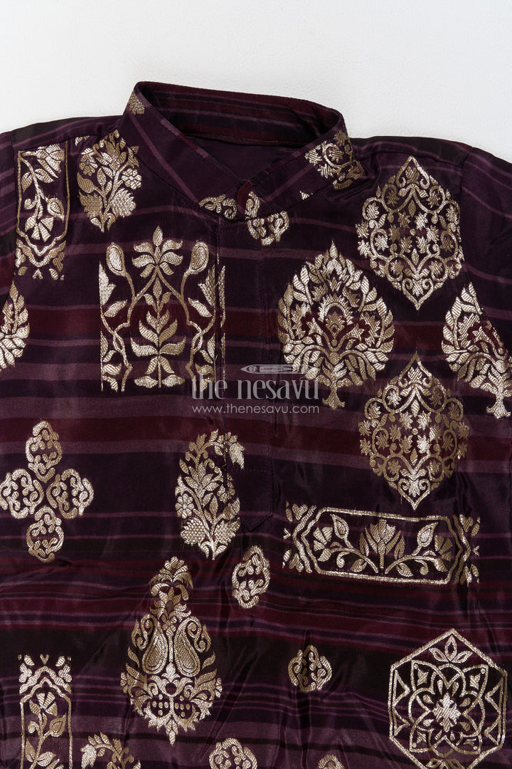 Kurta Pajama for Boys with Woven Texture for Festive Occasions