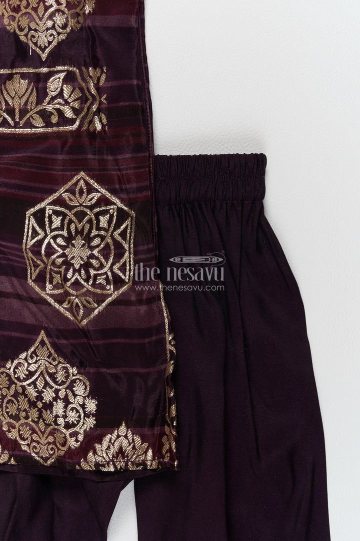Kurta Pajama for Boys with Woven Texture for Festive Occasions