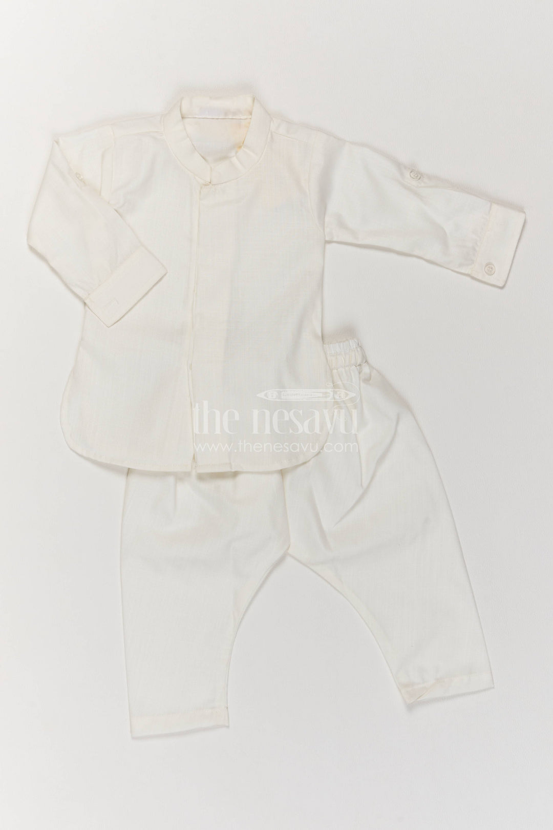 Boys Ethnic Jacket Set for Kids with Designer Detailing in Yellow