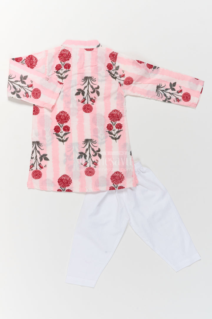 Boys Kurta Pajama Set in Pink for Special Functions