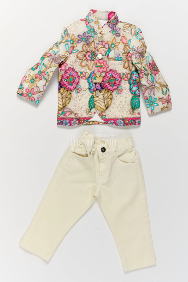Kids Wedding Sherwani with Sequin Work for Weddings and Parties