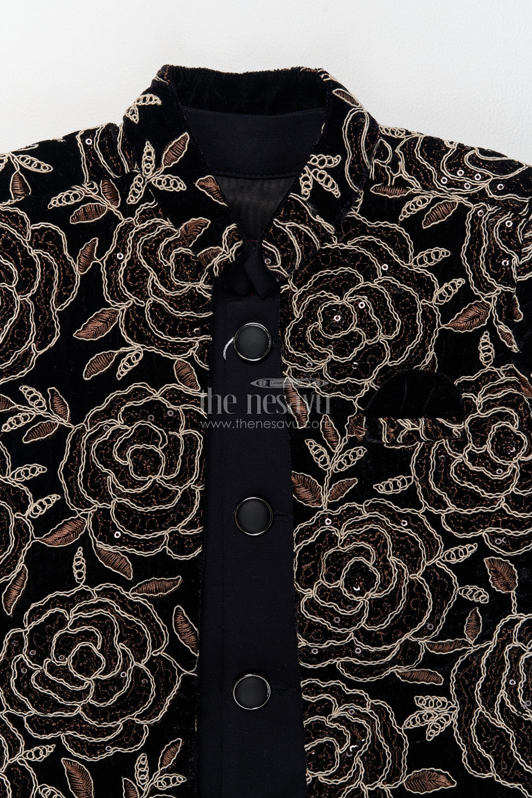 Boys Sherwani Set in Black for Special Functions