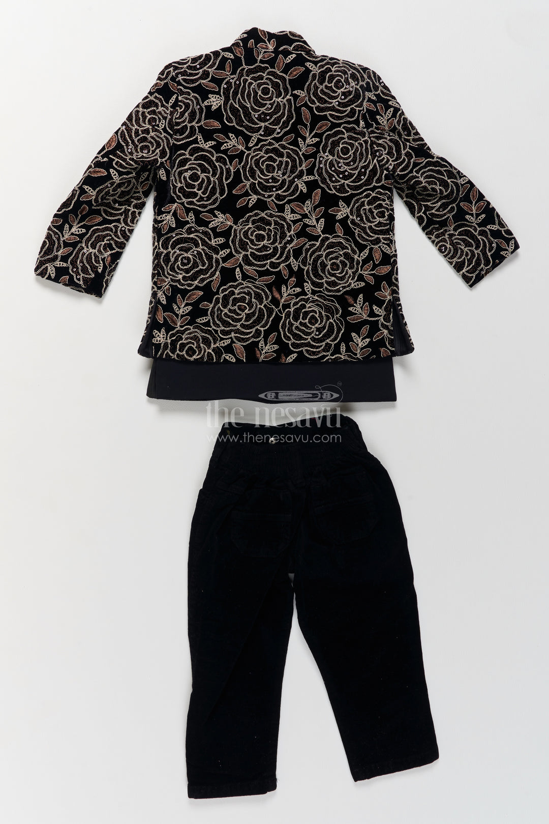 Boys Sherwani Set in Black for Special Functions