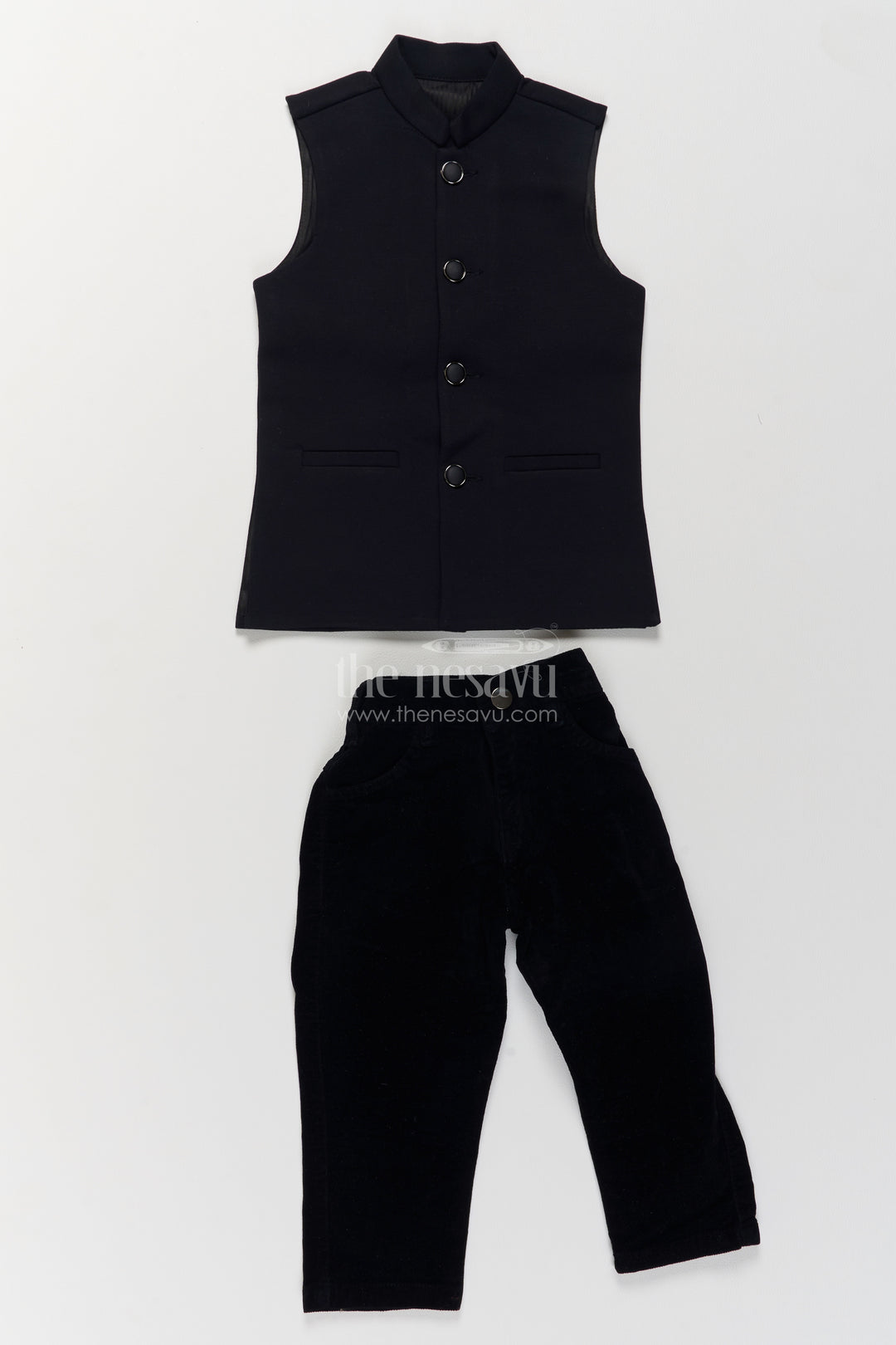 Boys Sherwani Set in Black for Special Functions