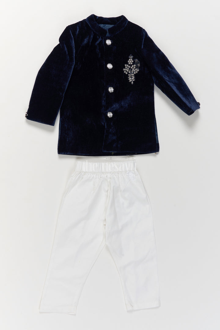 Kids Wedding Sherwani in Blue for Milestone Days