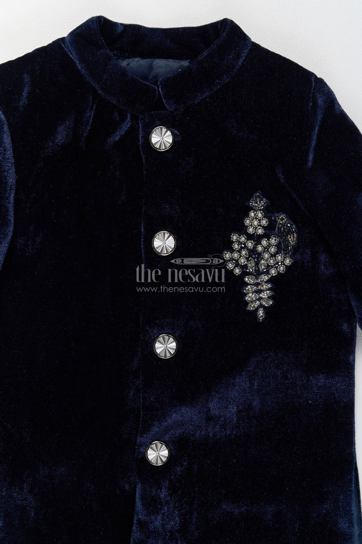 Kids Wedding Sherwani in Blue for Milestone Days