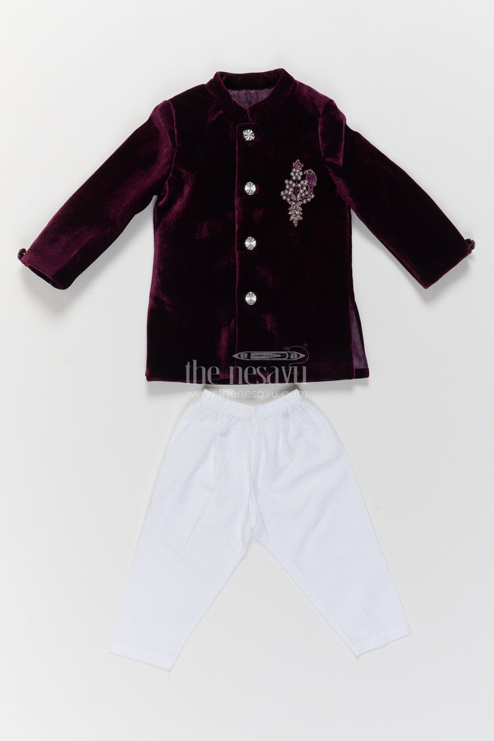 Boys Sherwani Set in Black for Party Memories