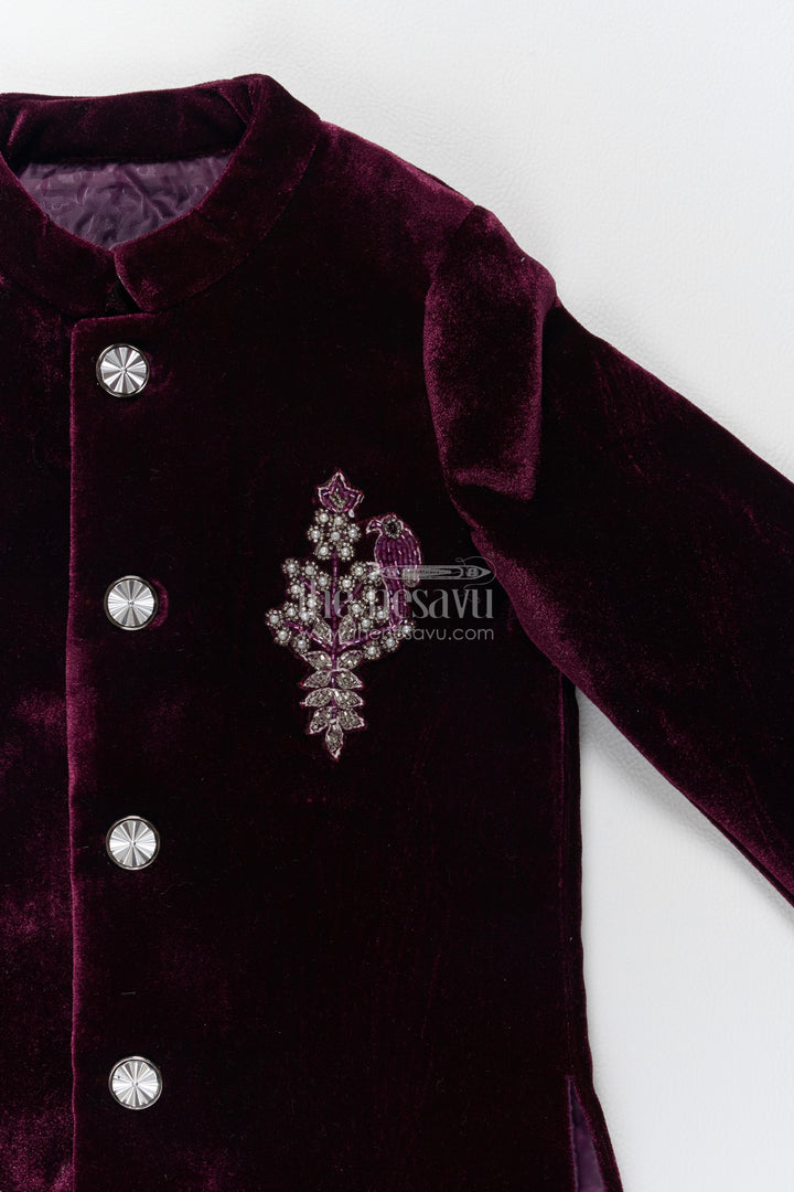 Boys Sherwani Set in Black for Party Memories