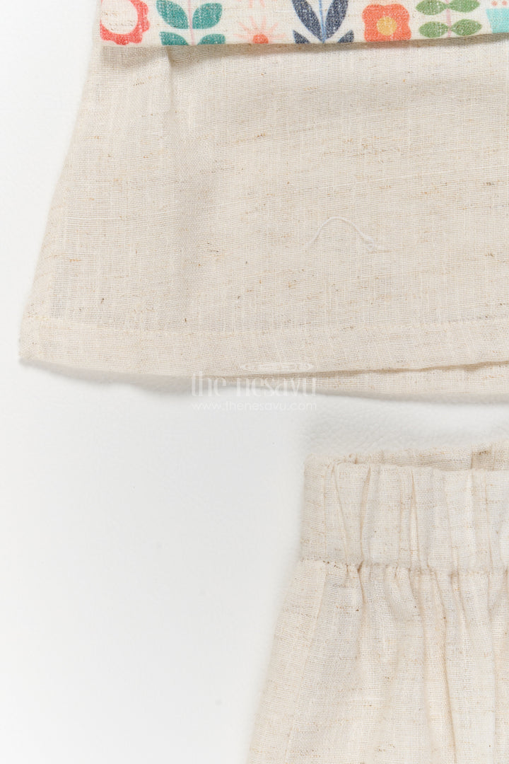 Boys Nehru Jacket Set in Off White with Smart Tailoring