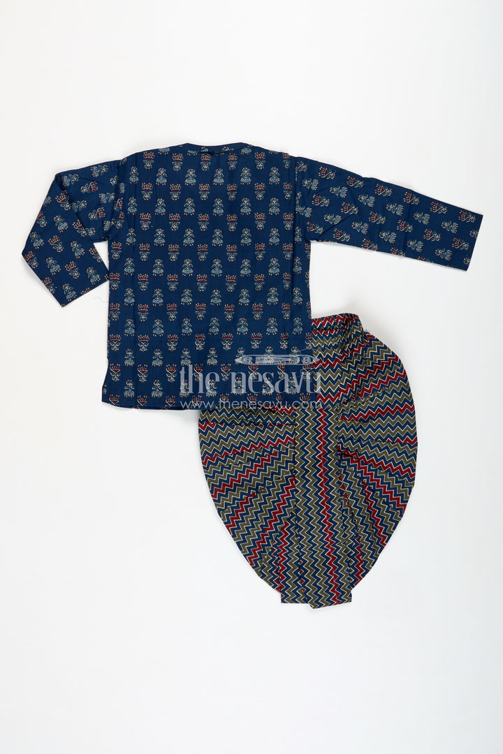 Designer Dhoti Set For Boys Printed Wedding Kurta Style