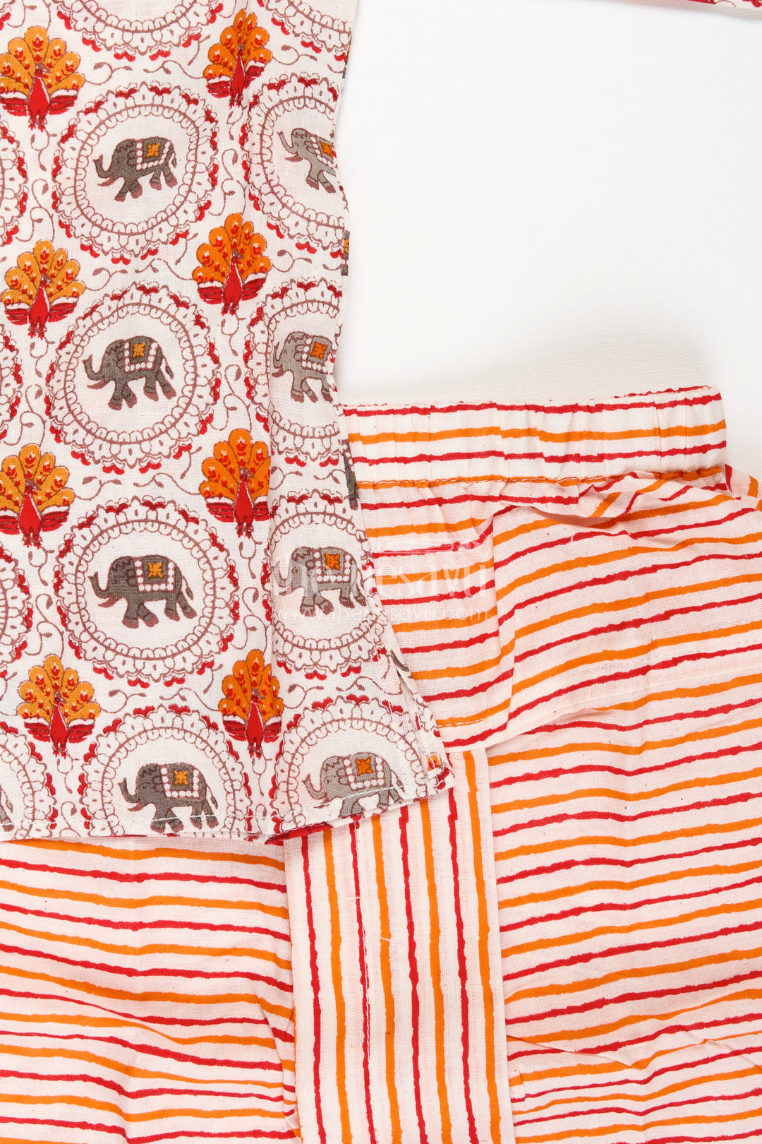 Floral Digital Dhoti Kurta For Boys Cultural Function Wear