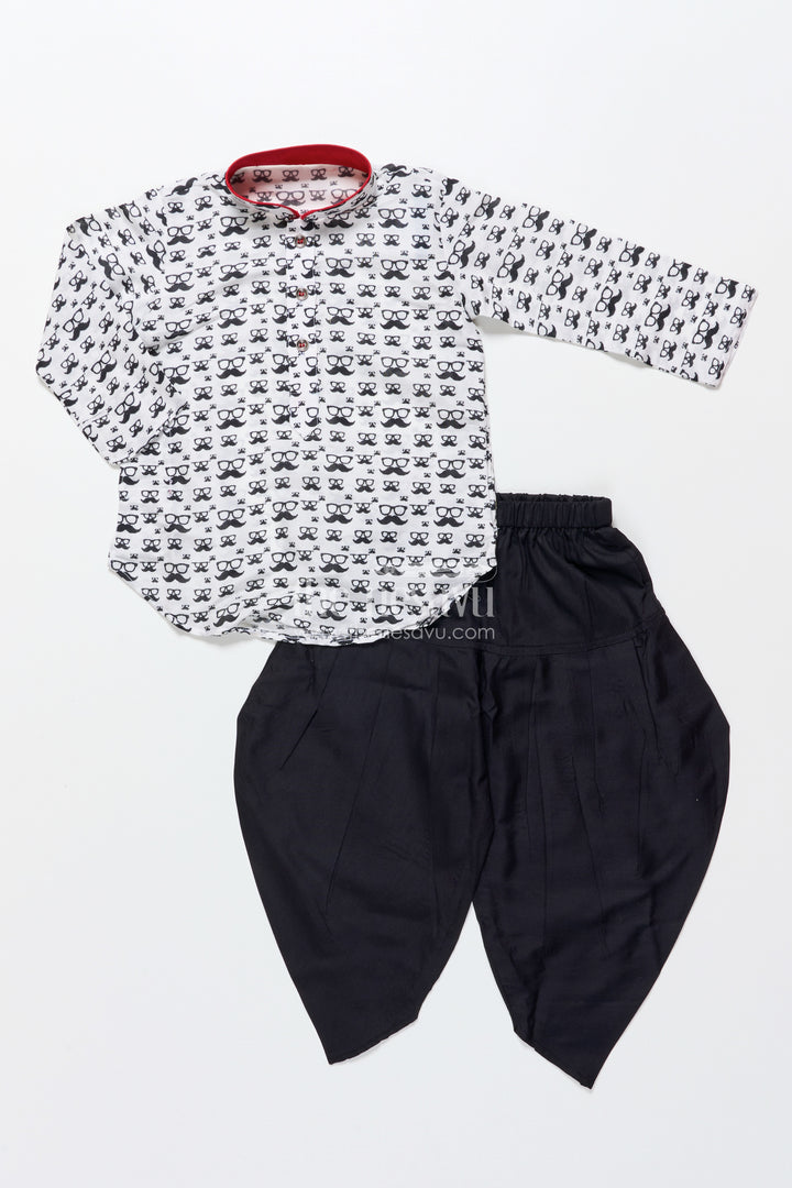 Baby Boys Printed Cotton Dothi Set for Traditional Ceremonies