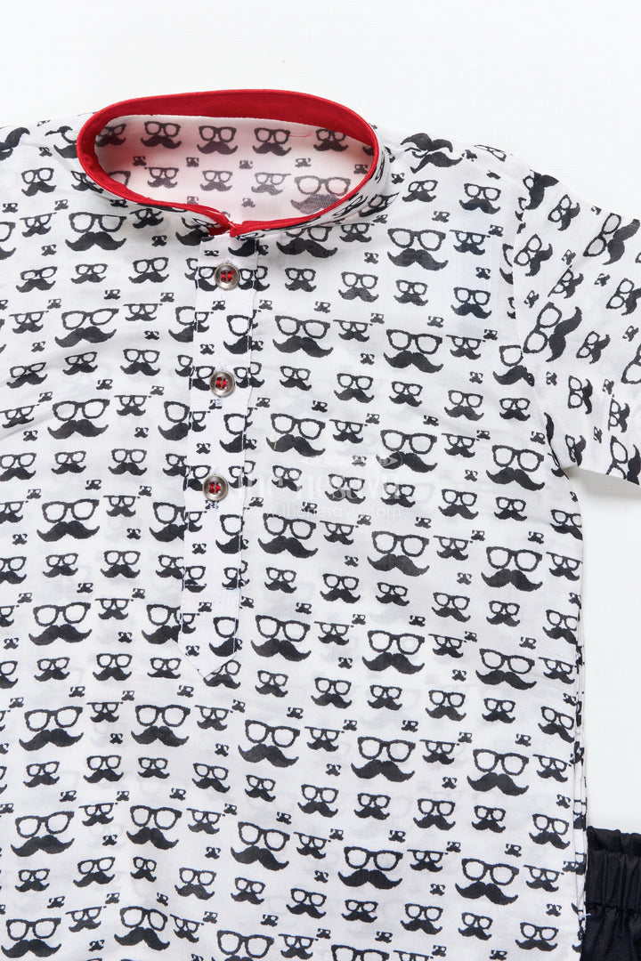 Baby Boys Printed Cotton Dothi Set for Traditional Ceremonies