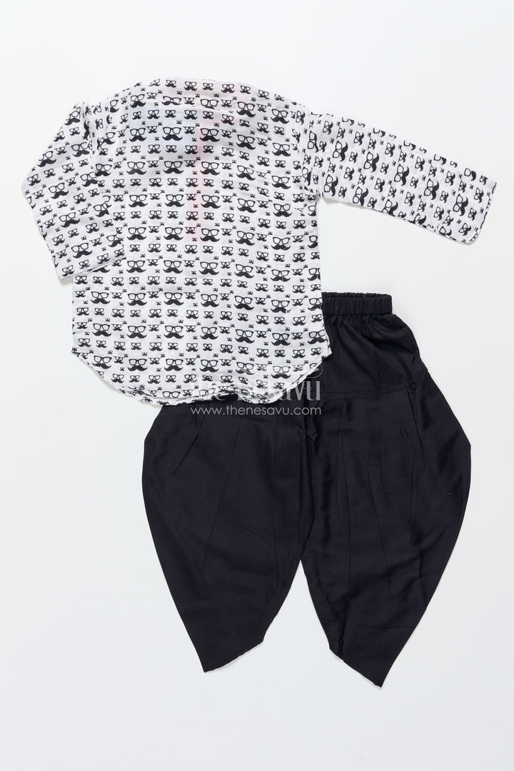 Baby Boys Printed Cotton Dothi Set for Traditional Ceremonies