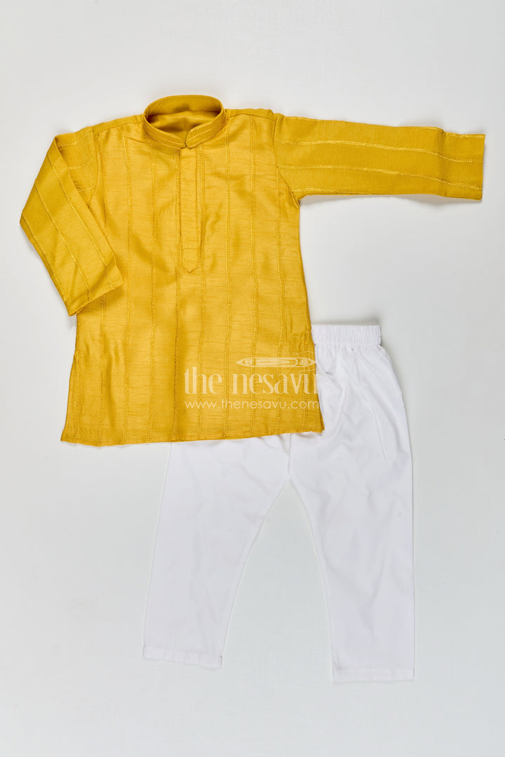 Boys silk kurta set for festivals and family celebrations