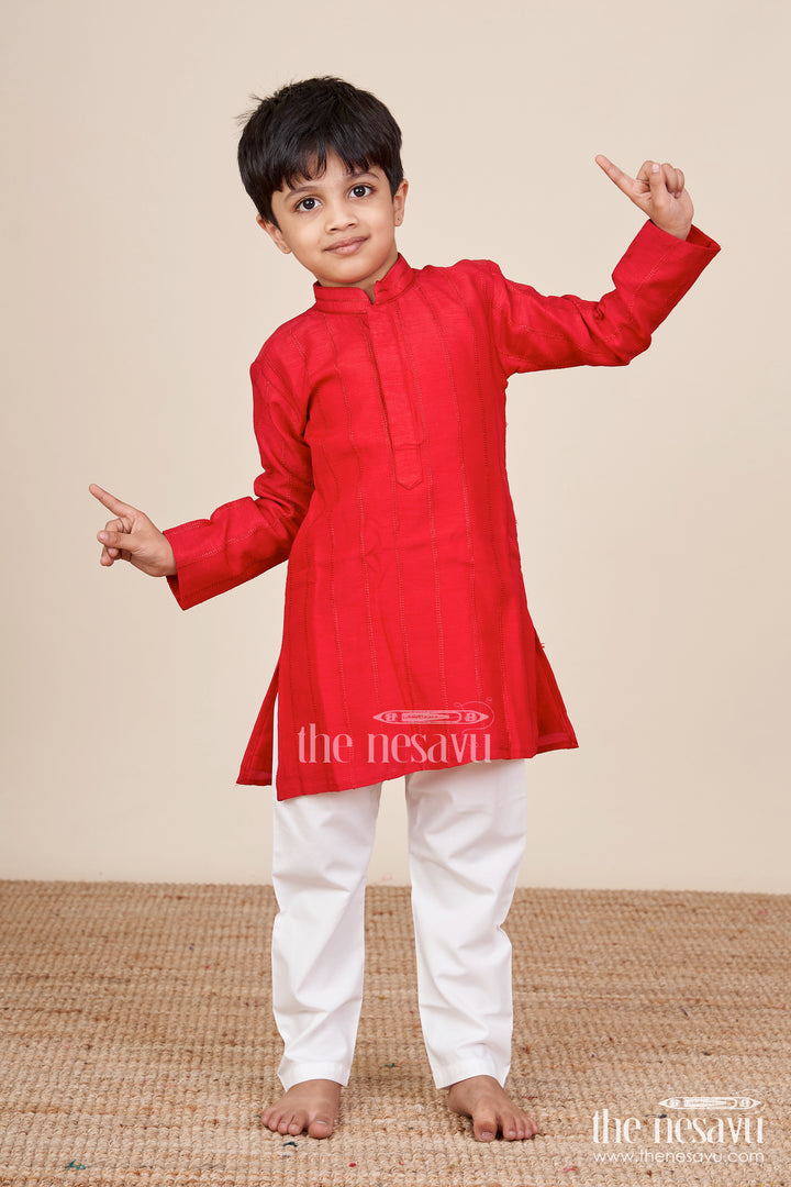 Boys Silk Blend Kurta Set for Diwali and Festive Wear