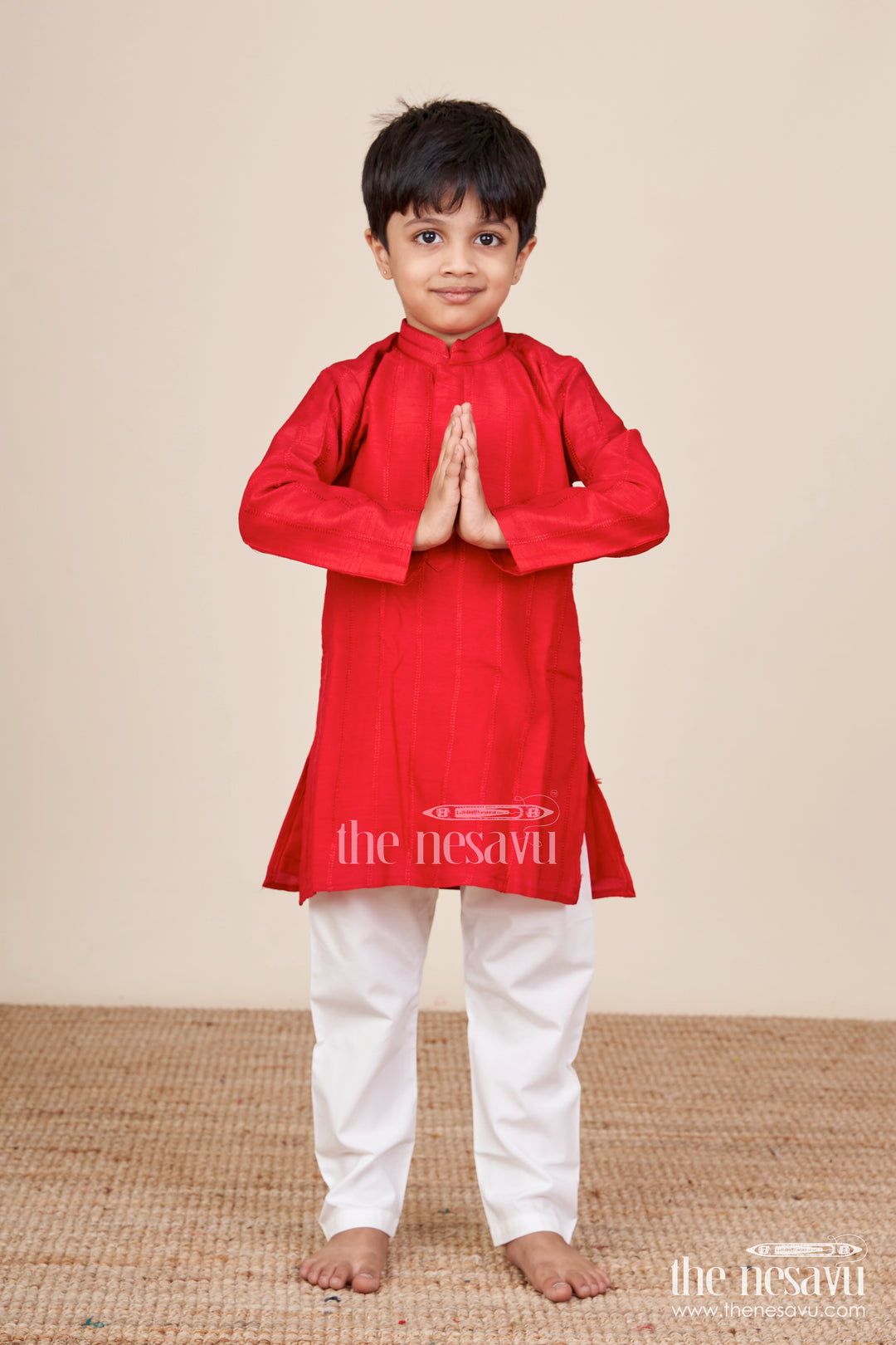 Boys Silk Blend Kurta Set for Diwali and Festive Wear