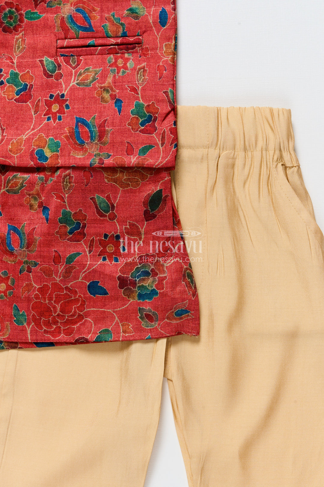 Toddler Boys Silk Blend Kurta Set for Weddings and Special Occasions