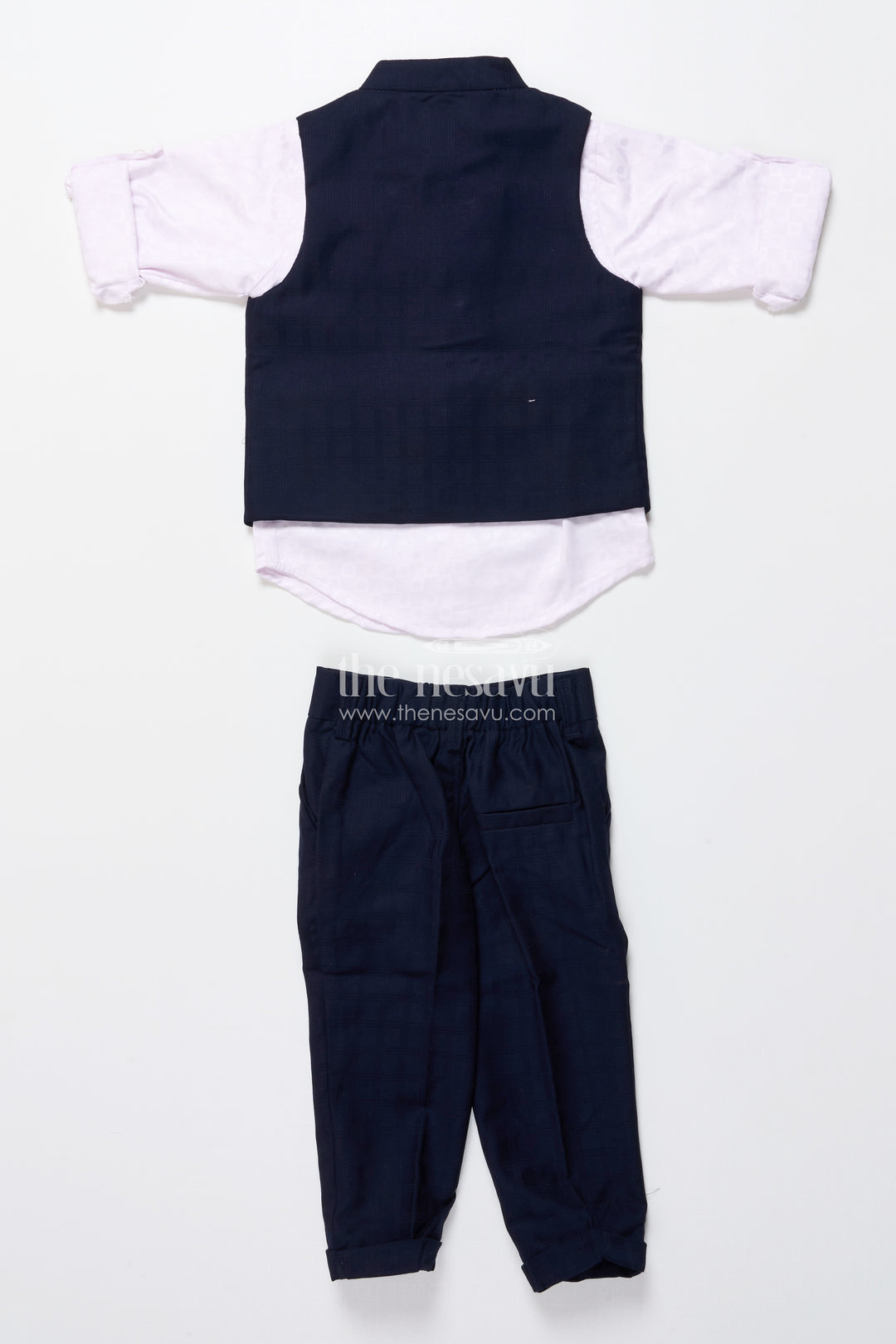 Boys Formal Kurta Set with Elegant Cotton Jacket for Weddings and Receptions