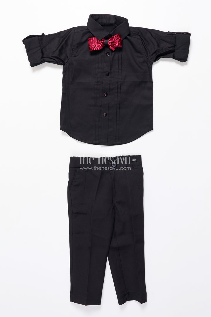 Boys Kurta Set with Velvet Satin Jacket for Weddings and Stage Events