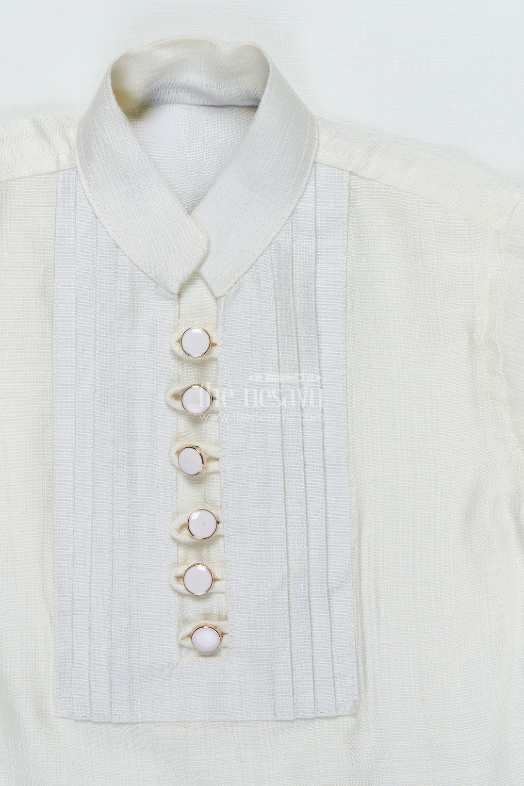 Boys Ethnic Jacket Set with Embroidered Nehru Vest for Poojas and Functions