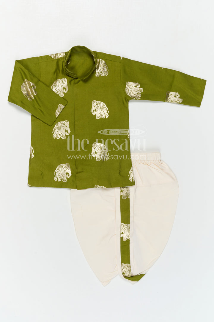 Infant Boys Dhoti Dress for Festive Rituals and Family Occasions