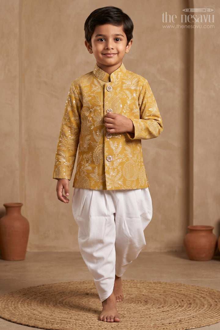 Kids Boys Dhoti Outfit for Temple Visits and Cultural Functions