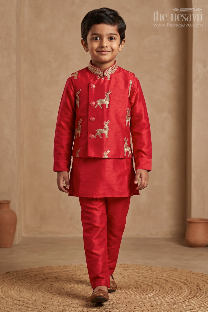 Boys Festive Jacket Set for Wedding Functions and Special Occasions