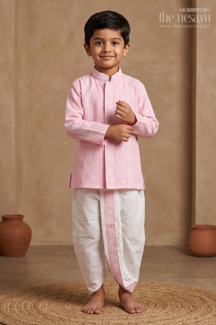 Infant Boys Dhoti Set for Festive Rituals and First Celebrations