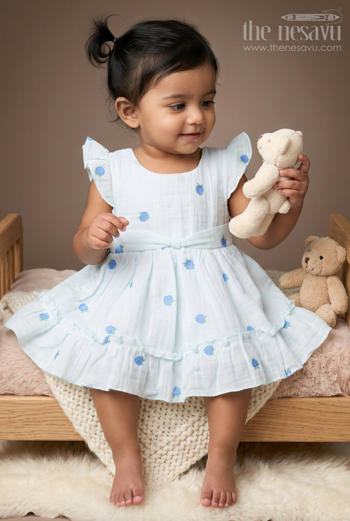Baby Girl Muslin Frock for Holiday Photos and Playful Days