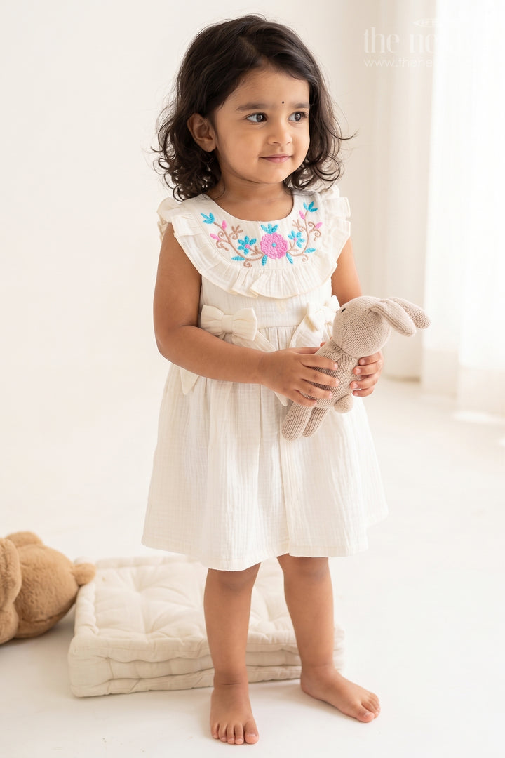 Baby Cotton Frock for First Birthday Photoshoot