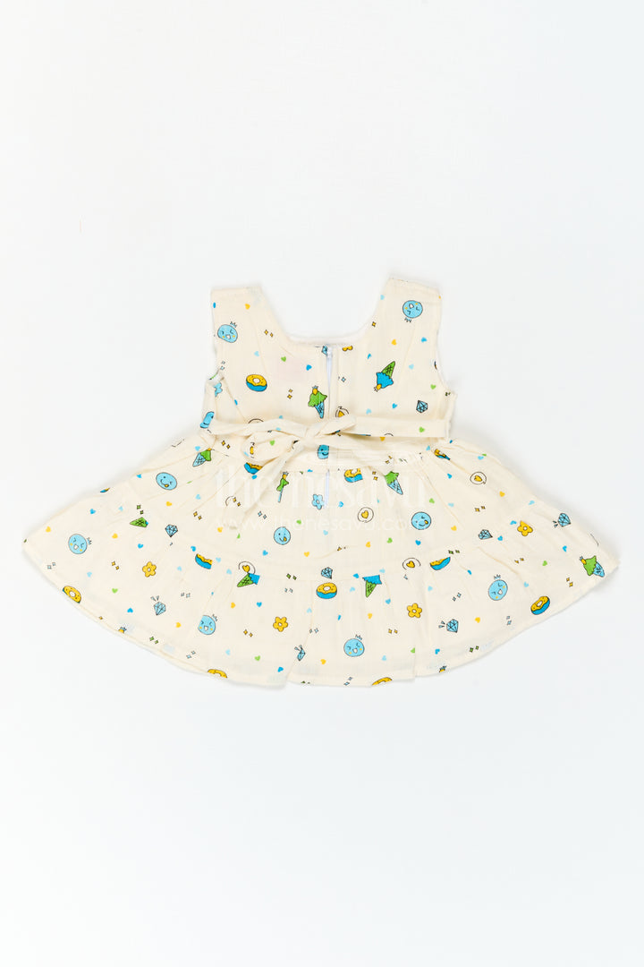 Infant Printed Frock for Family Picnic Days
