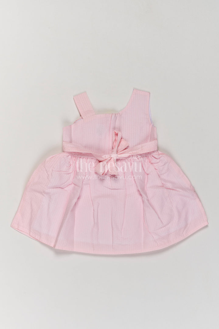 Baby Girl Frock with Floral Detailing in Peach for Special Occasions
