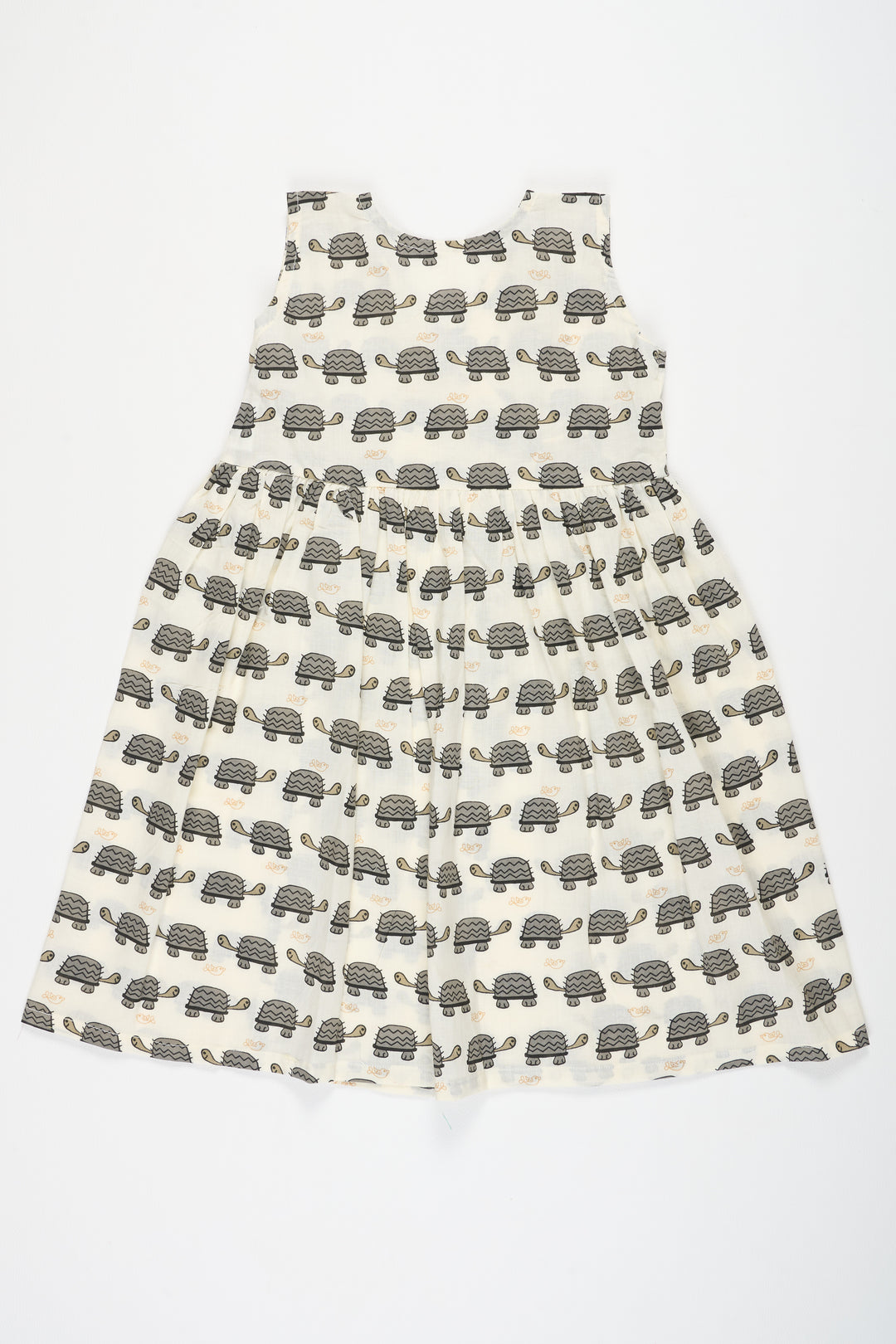 Black and White Cotton Baby Frock with Tortoise Print Simple and Stylish Everyday Wear