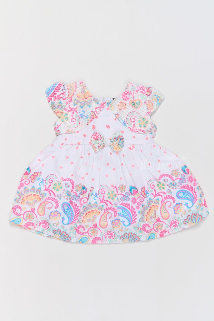 Little Cotton Frocks for Girls with Paisley Prints and Embroidered Yoke