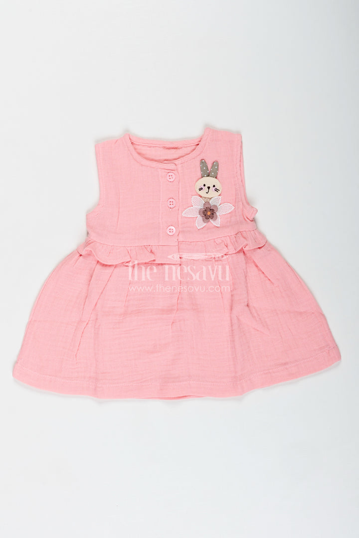 Baby Girl Everyday Dress With Bunny Embroidery