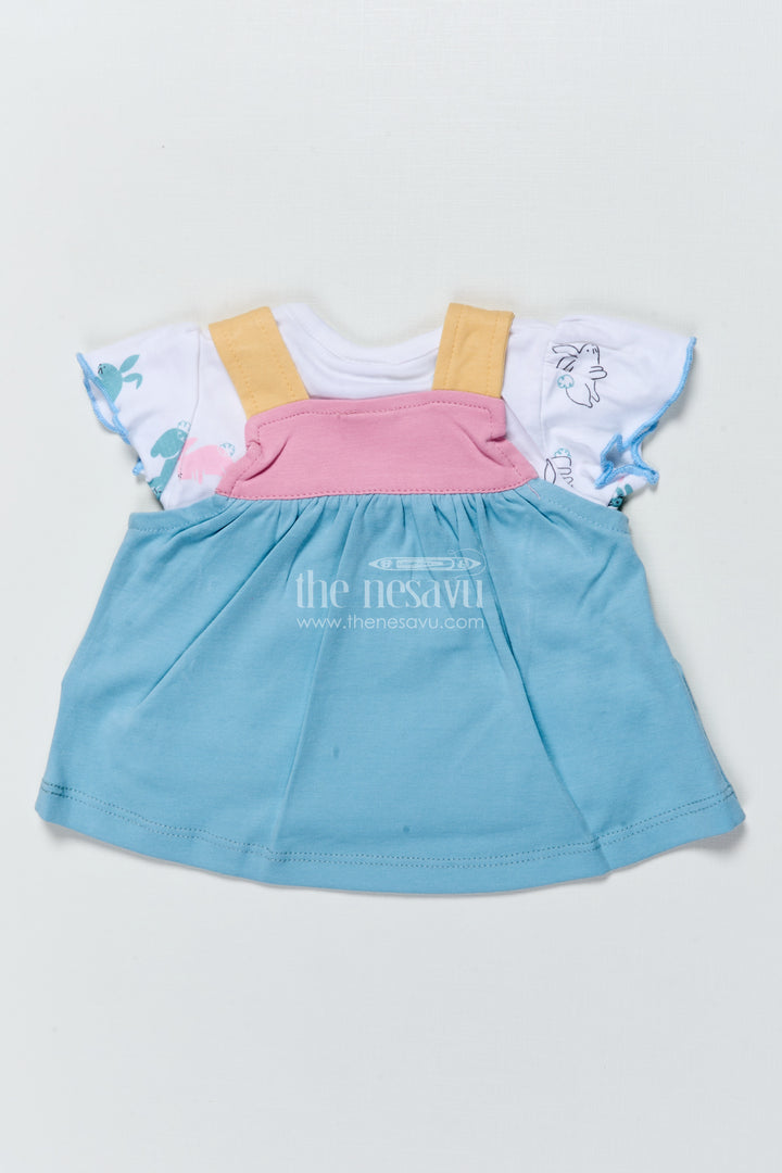 Baby Girl Frock with Bunny Embroidery for Playdates and Casual Moments
