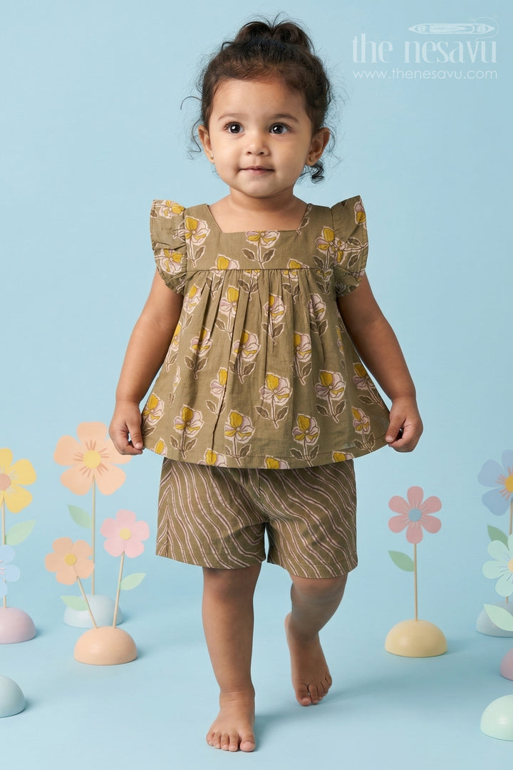 Girls Cotton Set for Daily Wear and Fun Activities
