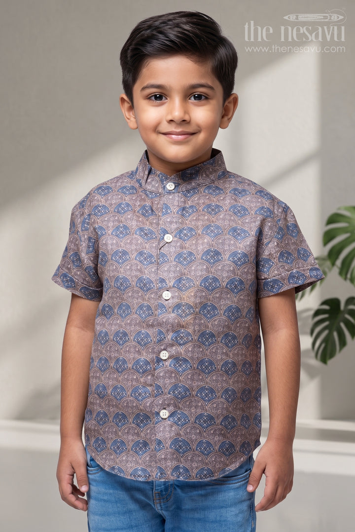 Rustic Radiance Boys Authentic Shirt with Traditional Touch
