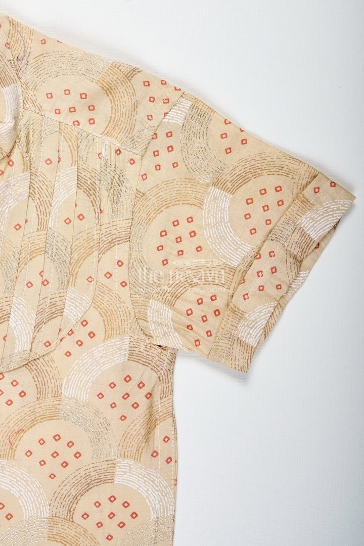 Boys Modal Silk Printed Shirt For Festive Occasions And Traditional Gatherings