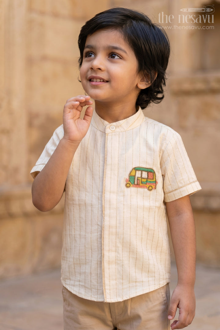 Boys Cotton Shirt for School Celebration Day