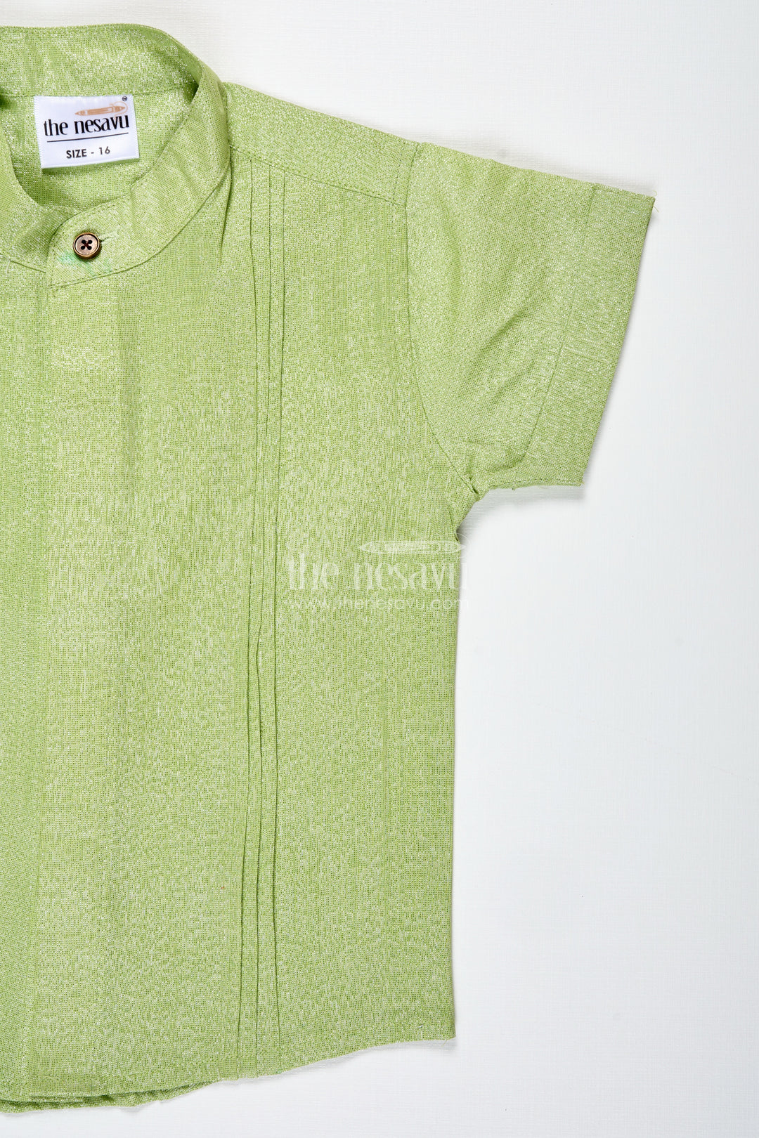 Toddler Boys Ethnic Green Shirt For Festive Occasions And Family Functions