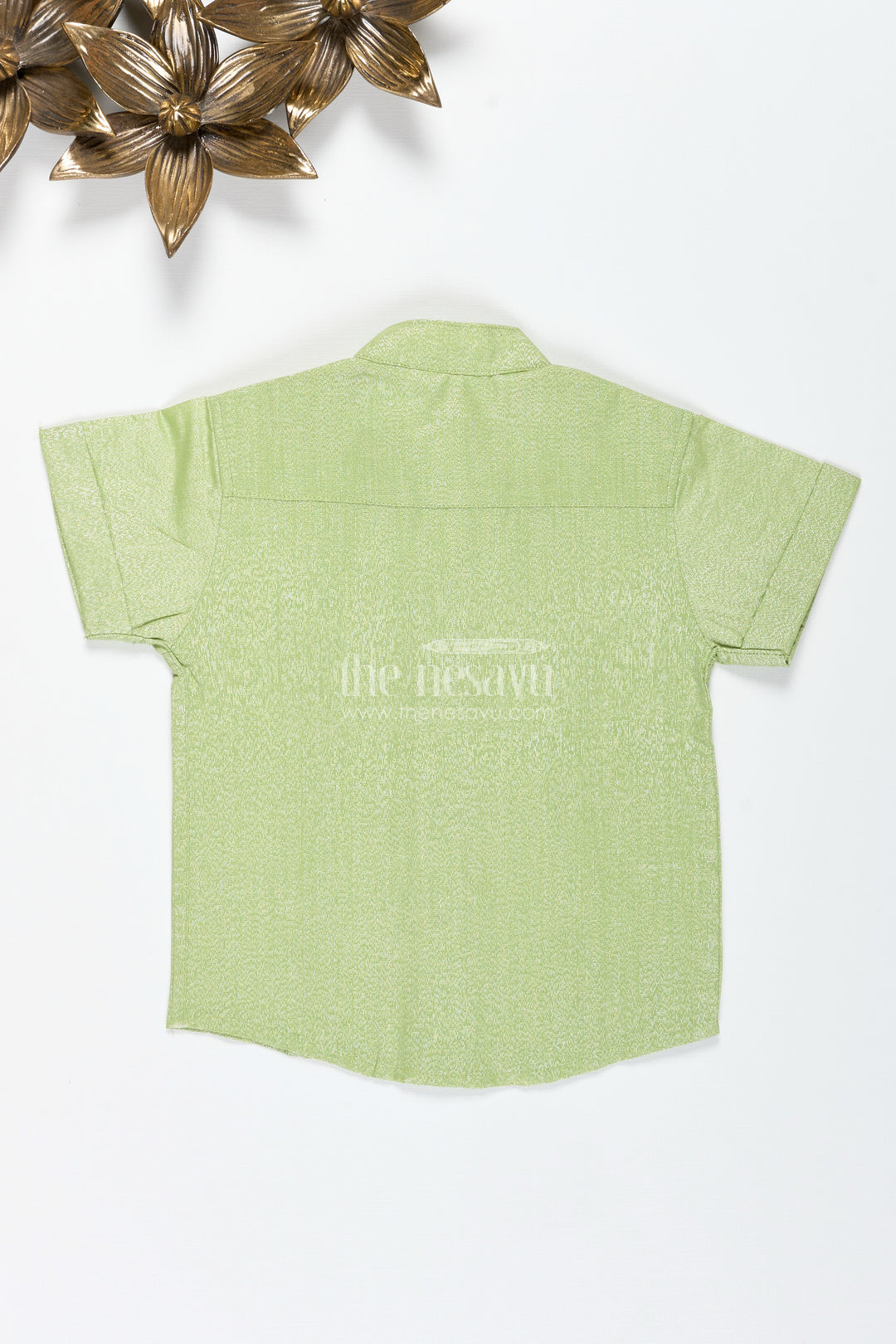 Toddler Boys Ethnic Green Shirt For Festive Occasions And Family Functions
