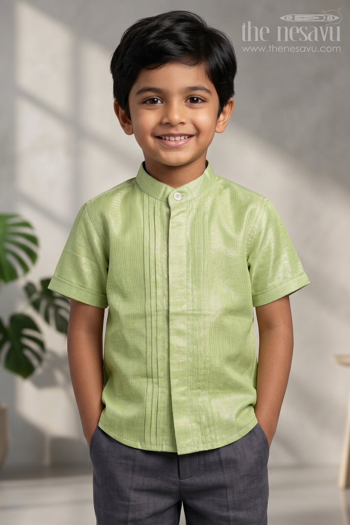Boys Festive Silk Shirt for Traditional Celebrations